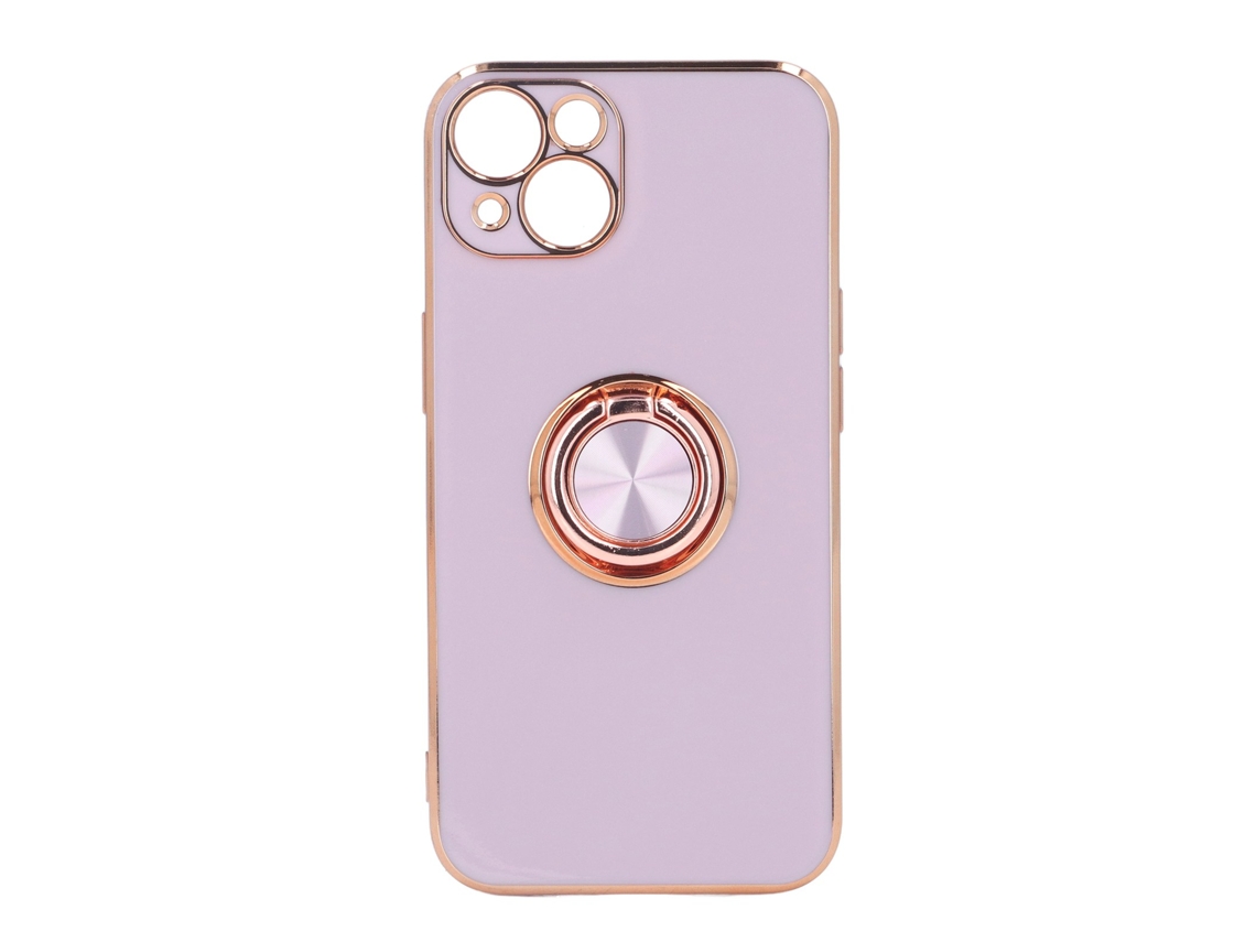 Capa LAXISCREED Anel Prateado Flash Ouro Rosa Rotação 360°