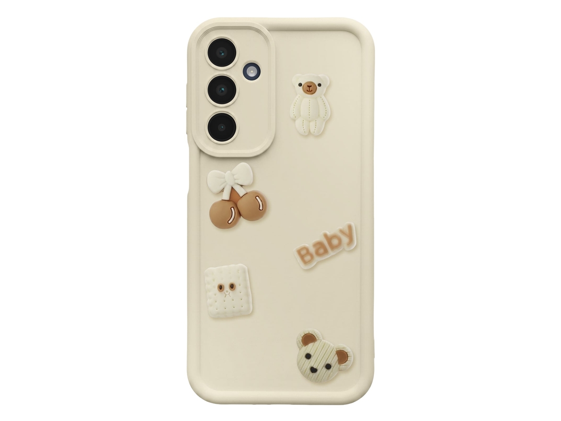 Capa Para Galaxy A16 Com Motivos Ursos Kawaii 3d E Borda Elevada