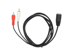 Cabo de Áudio LAXISCREED Din 7 pin Fêmea para 2 Rca Macho