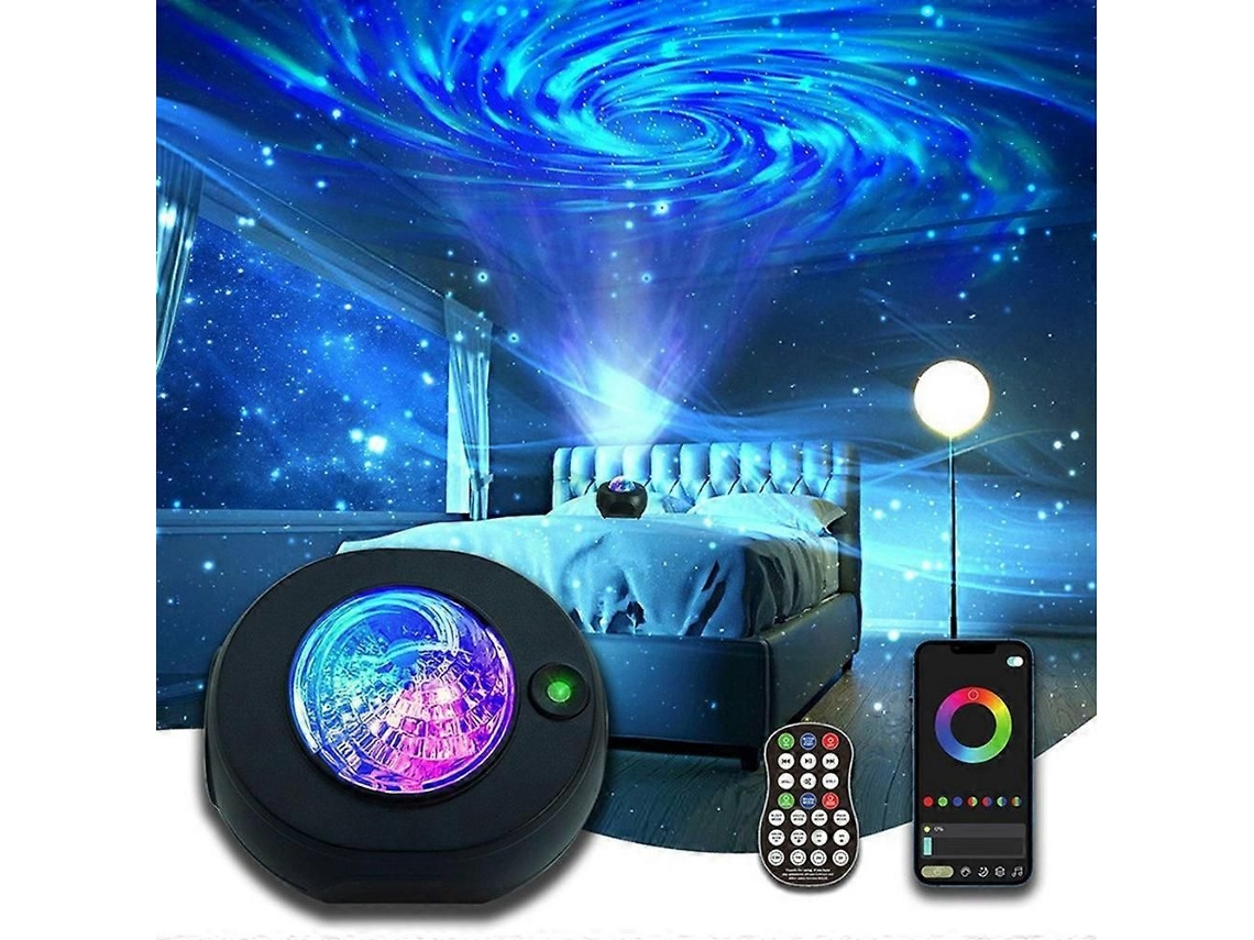 Projetor De Estrelas M1 Com Bluetooth, Luz Aurora Rotativa E Timer, Combina Som E Iluminação