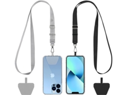 Corrente Universal Para Celular, 2 Cordões Ajustáveis ​​para Pescoço E 2 Patches Resistentes, Alça De Pescoço Compatível Com Celular.