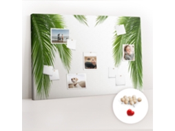 Quadro De Cortiça Com Impressão Folhas, Palmeira E Natureza Para O Quarto Das Crianças Espelharte (120x80 Cm)
