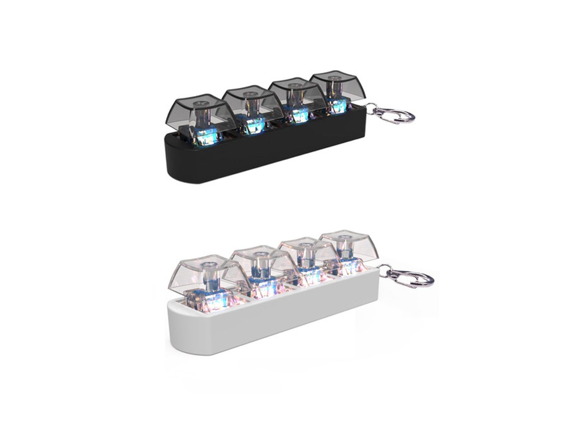 Conjunto 2 Teclado Mini - Fidget Toy - Brinquedo Adulto - Teclas Anti Stress - Abs - Preto/branco