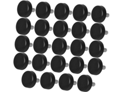 Conjunto De 24 Pés Niveladores Antiderrapantes Para Móveis, Altura Ajustável, Plástico Preto