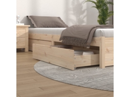 Vidaxl Gavetas De Cama 4 Pcs Madeira De Pinho Maciça
