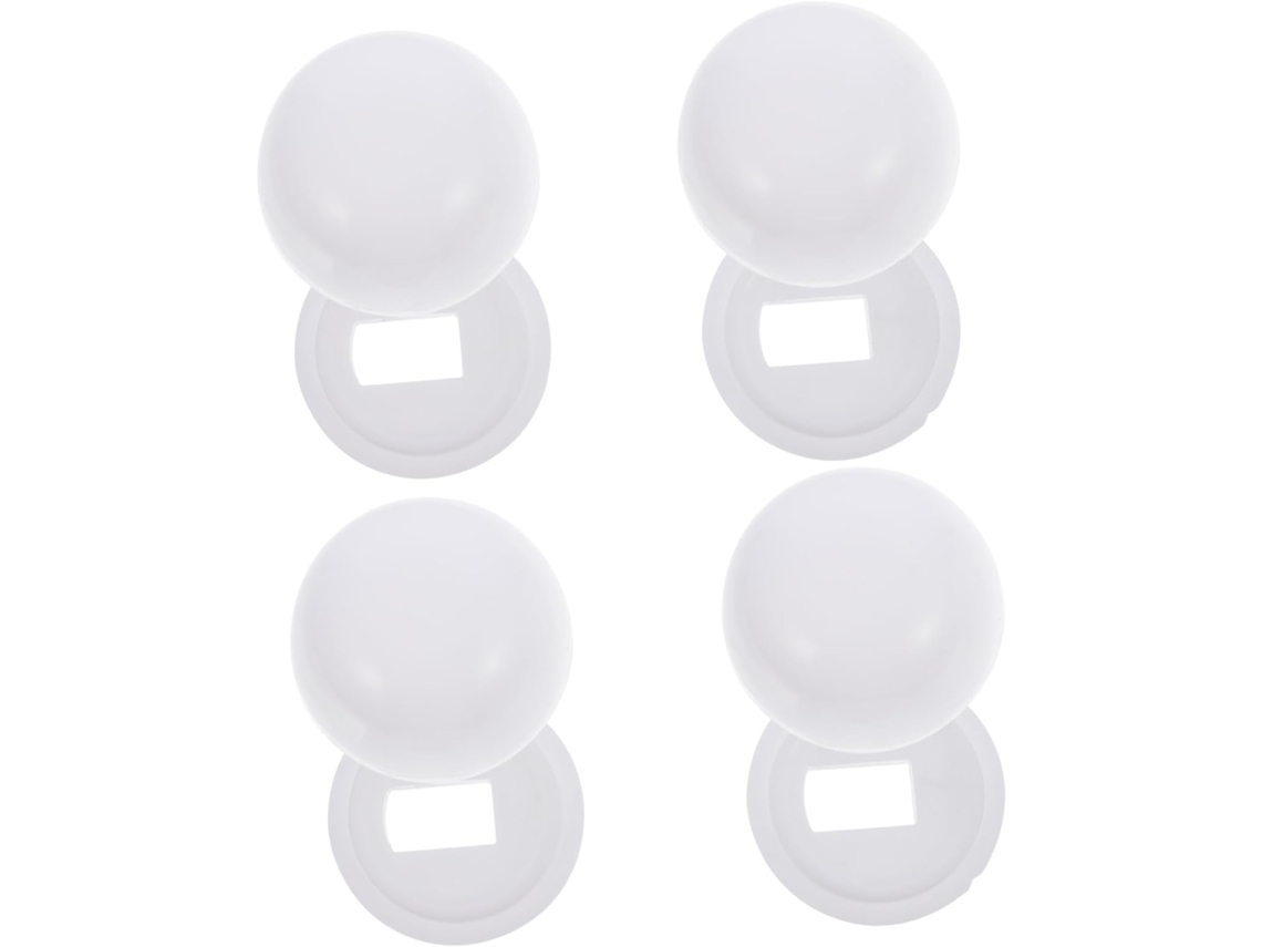 Tampas De Substituição Fuso Vaso Sanitário, Em Plástico, 4 Pares, Brancas
