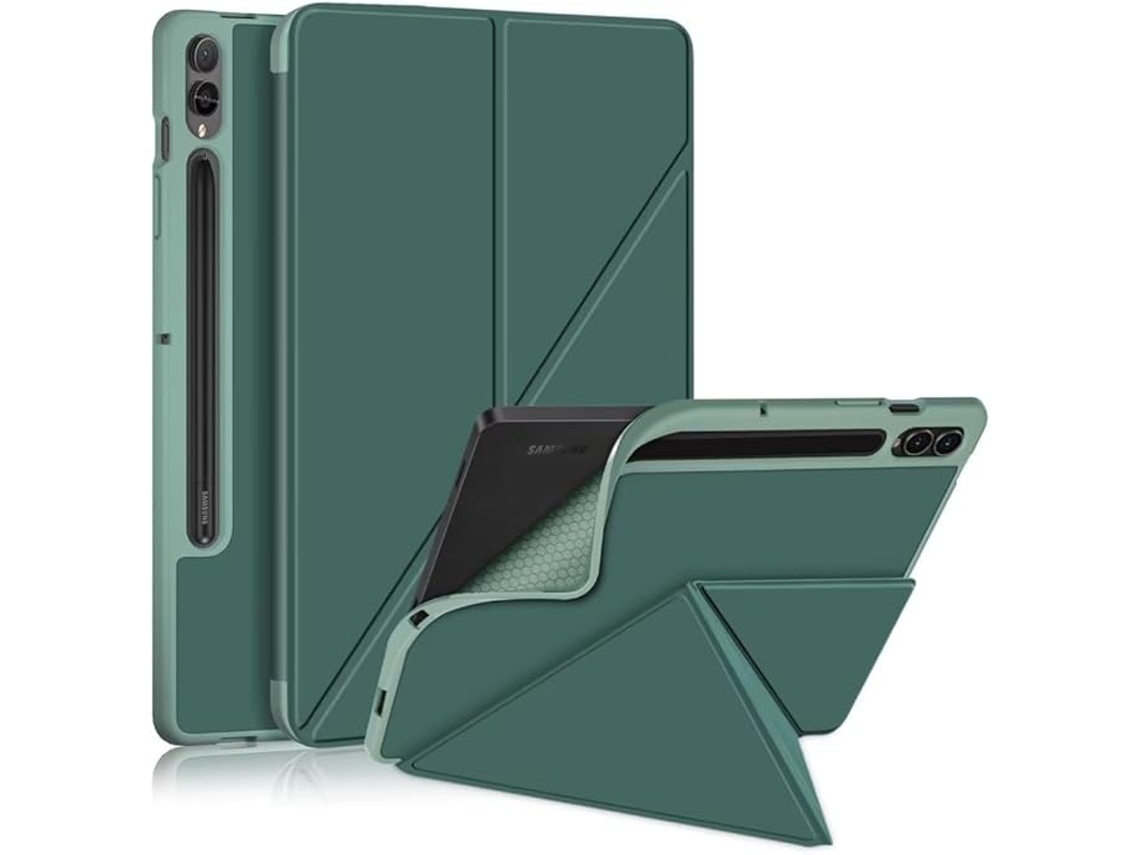 Capa Protetora Para Tablet Samsung Galaxy Tab S10 Plus 12,4 Polegadas X820/x826 B, Suporte Verde - Elysve