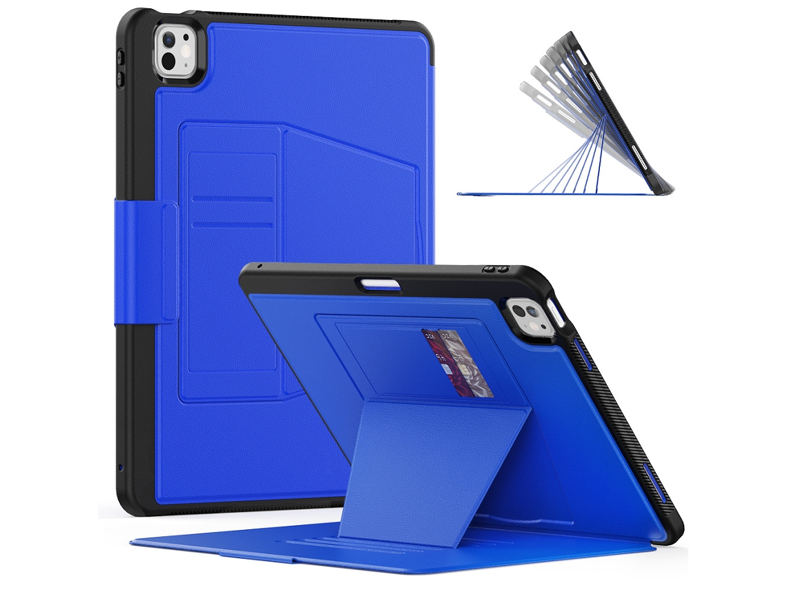 Capa para Ipad Pro13 2024 Adsorção Multifuncional com Ranhura para Caneta Azul XIAOMOYU (m4)
