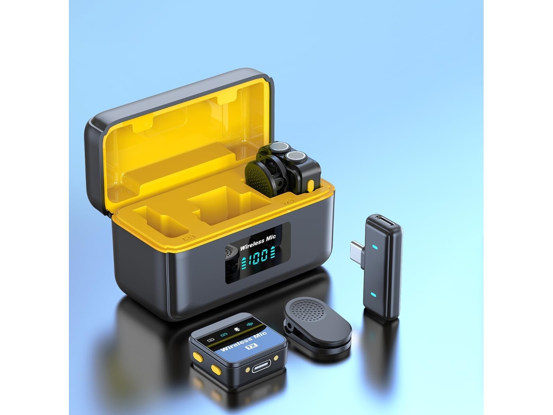 Mini Microfone De Lapela Com Clipe Bluetooth, Microfone De Lapela Sem Fio (preto)