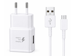 Carregador Rápido Branco QC3.0, USB-C, Compatível Galaxy S6/S8/S9/S10, YANYXR
