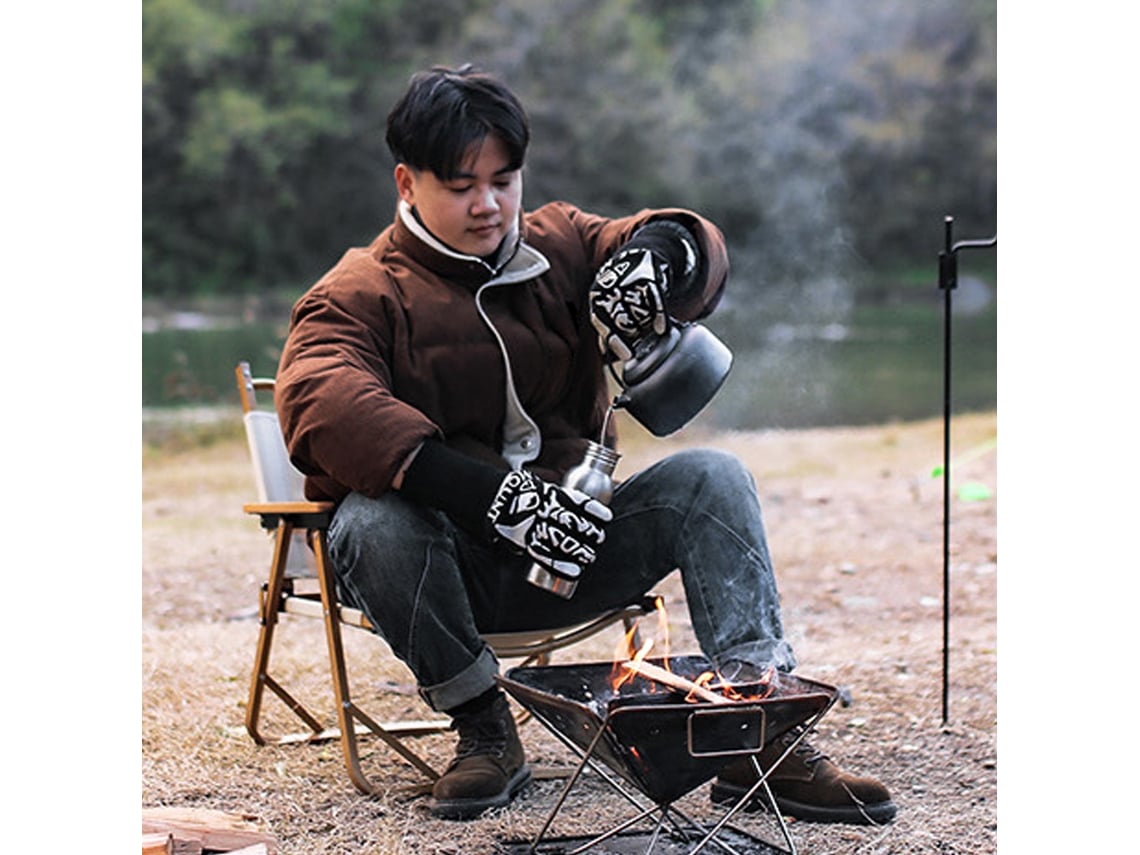 Luvas de Proteção Contra Calor para Camping e Bbq