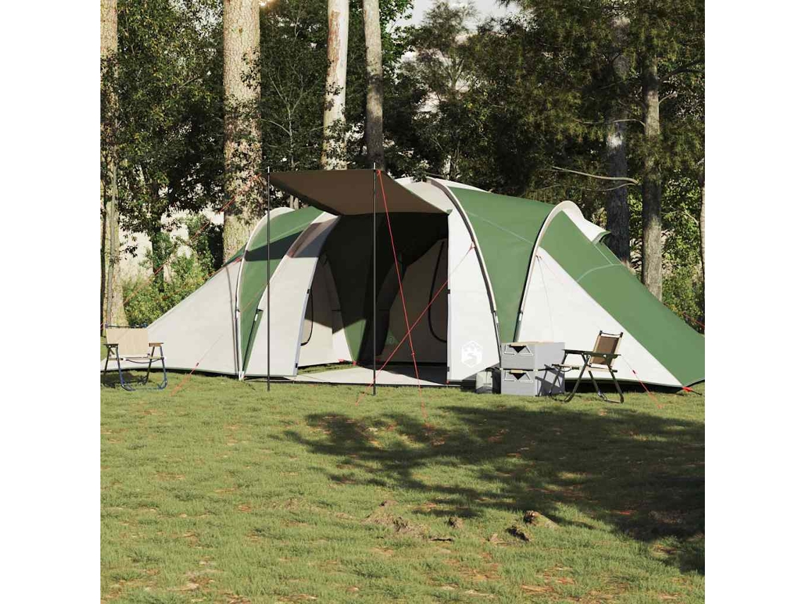 Vidaxl Tenda Familiar Em Cúpula Para 6 Pessoas Impermeável Verde