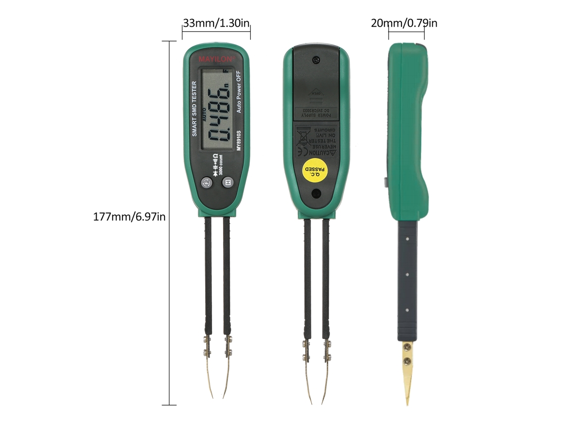Testeador Inteligente Smd Mayilon My8910 Pinça Digital Multifuncional Resistência Capacitância