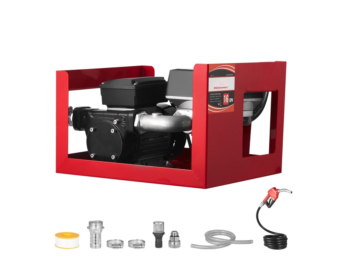 Bomba Elétrica Transferência Combustível 60l/min 230v Com Medidor E Bico Automático Para Gasóleo E Biodiesel Tekmaquinas