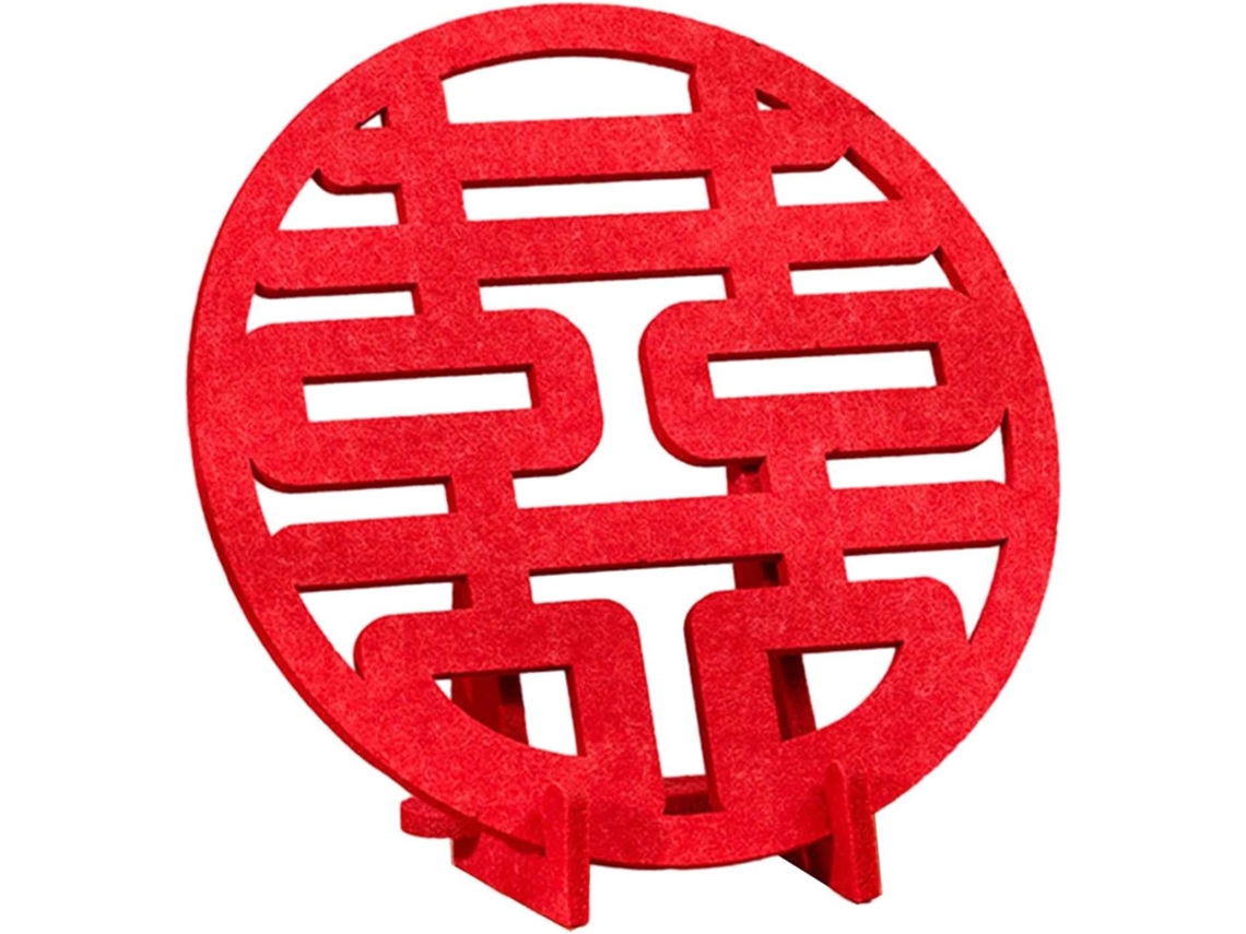 Ornamento de casamento tradicional Xi, caractere chinês, duplo, artesanato.