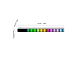 Aetheria luzes de Ritmo Rgb Smart com Controle por Som 32 Leds 18 Cores para Carro Gaming Tv Pc
