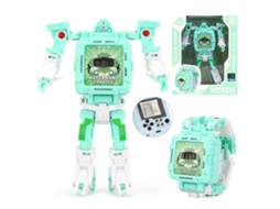 Primerox relógio Eletrônico Digital Robô Deformável Brinquedo para Crianças Presente de Natal