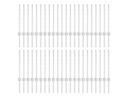 Conjunto 44 Poste De Jardim Vidaxl Prateado Aço (100 Cm)