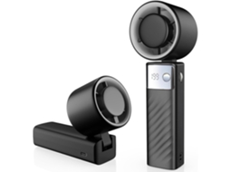 Mini ventilador MDUG dobrável, velocidade ajustável, visor LED, bateria 4000mah