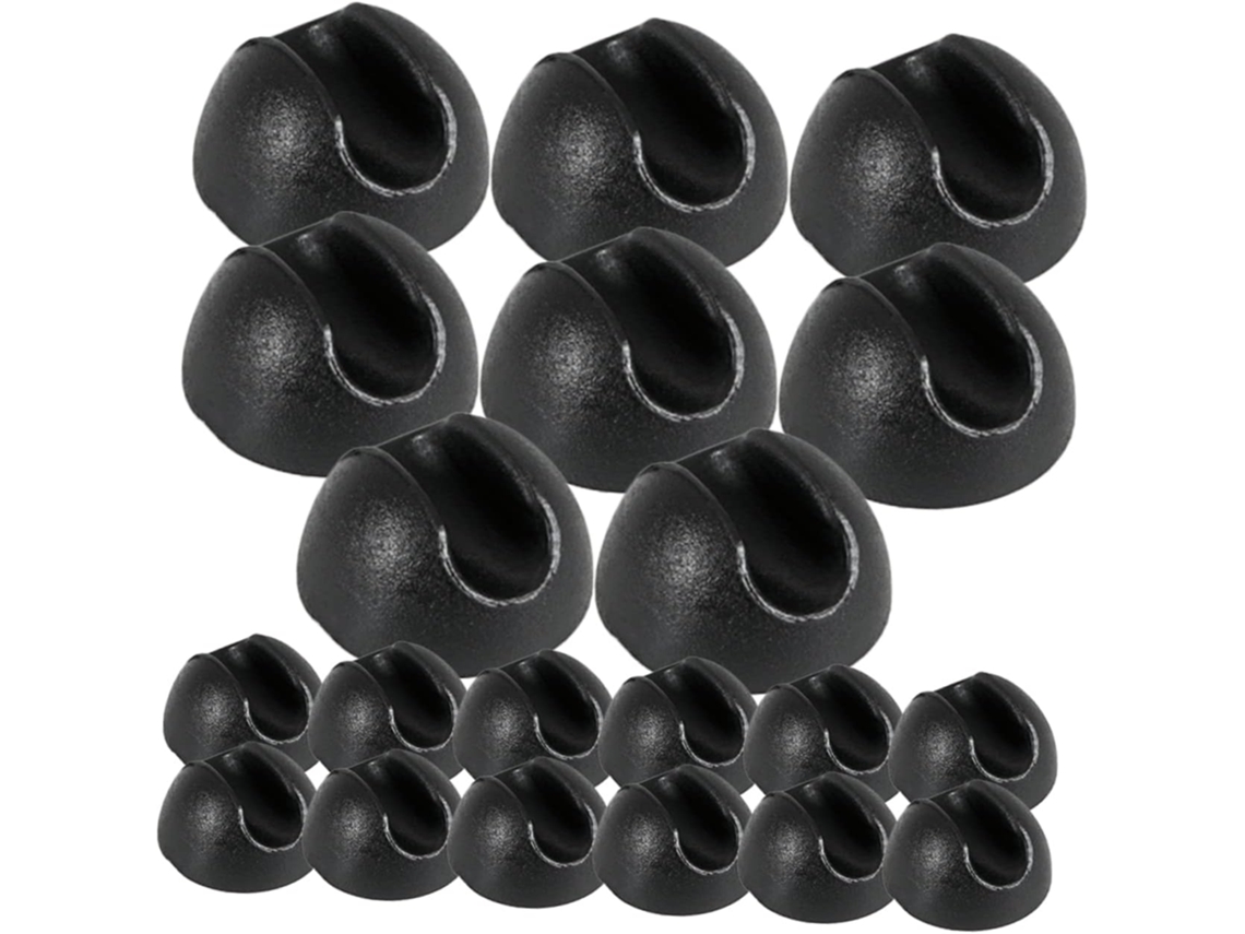 Protetores De Pés Cadeira Tehaux, 20 Unidades, Em Pvc Preto, Resistentes E Fáceis De Instalar, Ideais Para Mesas E
