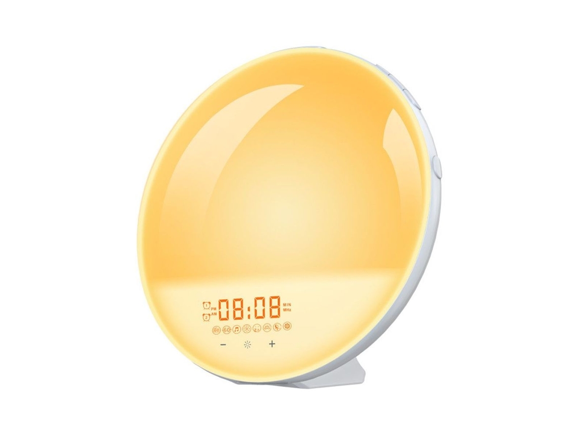 Lurelia Despertador Com Simulação De Nascer Do Sol, Luz De Despertar Com Vibrador De Cama Klb