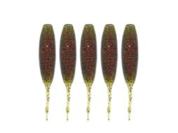 Soft Bait (bionic Lure, Mimetic Fake Bait) 9cm/8g Fat Flying Pupa Potato Bee Pupa Lure 5 Pieces Per Pack Dark Green With Red Star