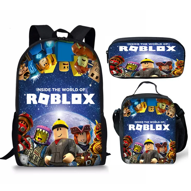 Mochila Escolar, 3 Peças, Desenho Animado, Estudantes AQUAFORGE