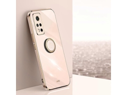 Capa Para Celular Xinli Straight Edge 6d Electroplate Tpu Com Suporte De Anel Para Honor V40 5g
