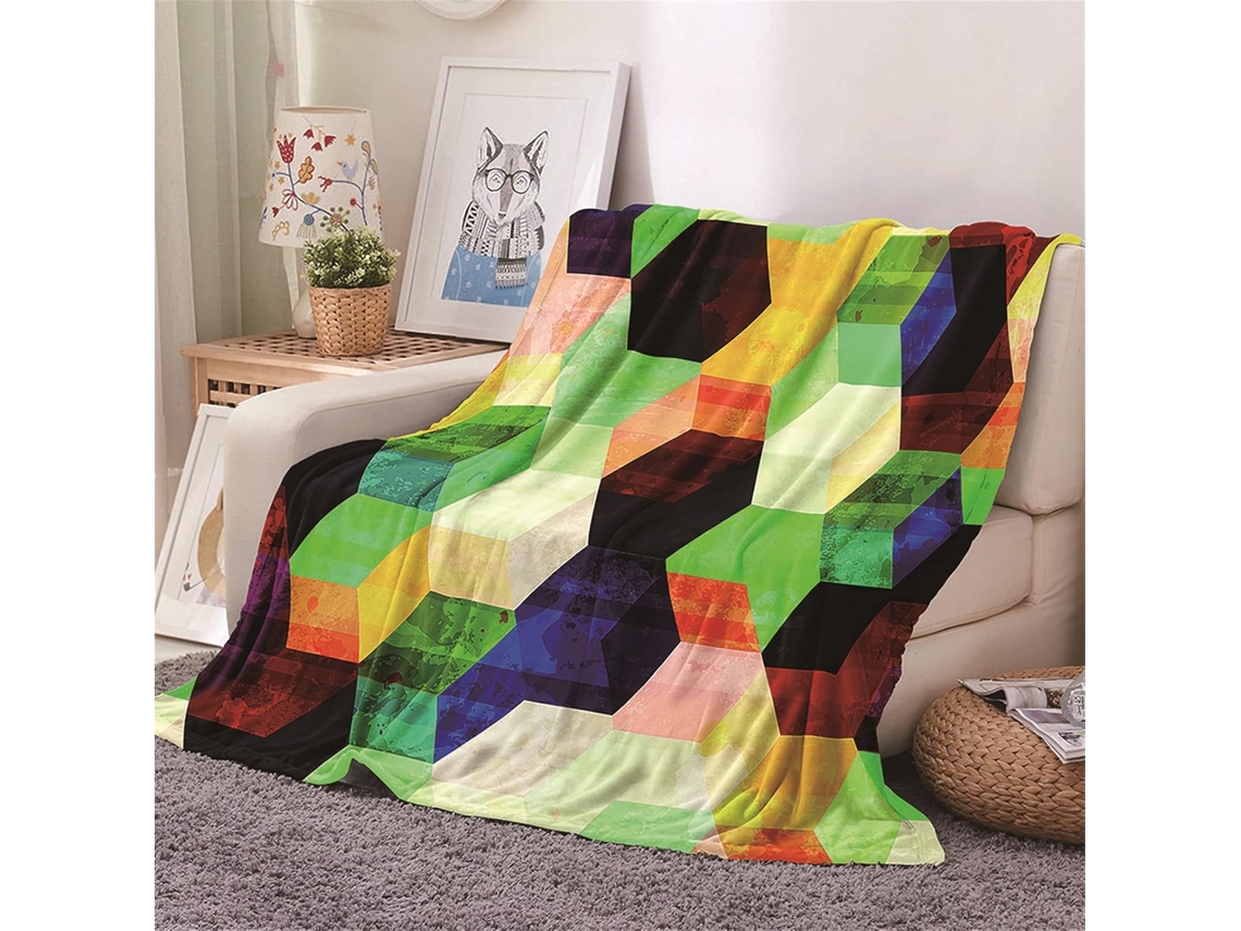 Manta de Flanela Fansu Estampa 3d Quente e Macia Microfibra Ideal para o Inverno Perfeita Cama Ou Sofá Adequad