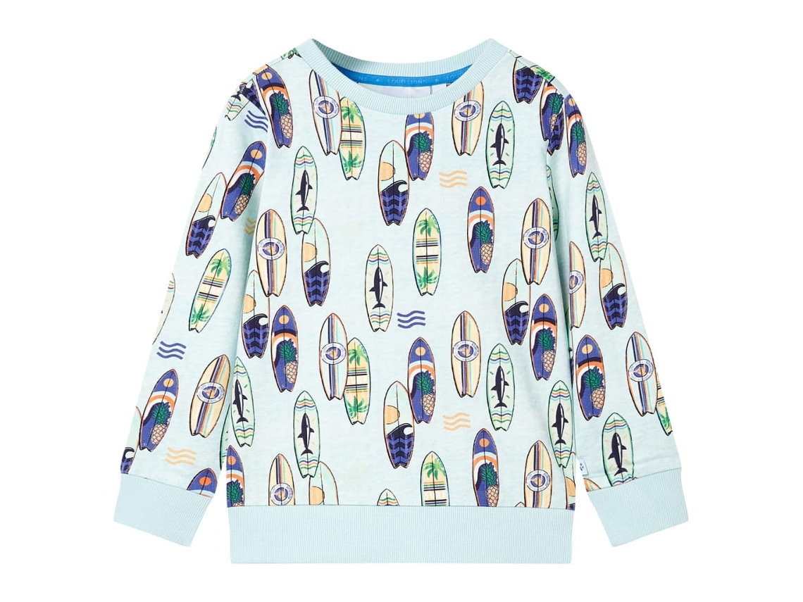 Sweatshirt Para Criança Azul-suave Mesclado 116