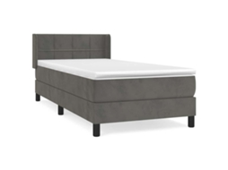 Box Spring Bed, Box Spring Beds Vidaxl Cinzeto Veludo (100 X 200 Cm)