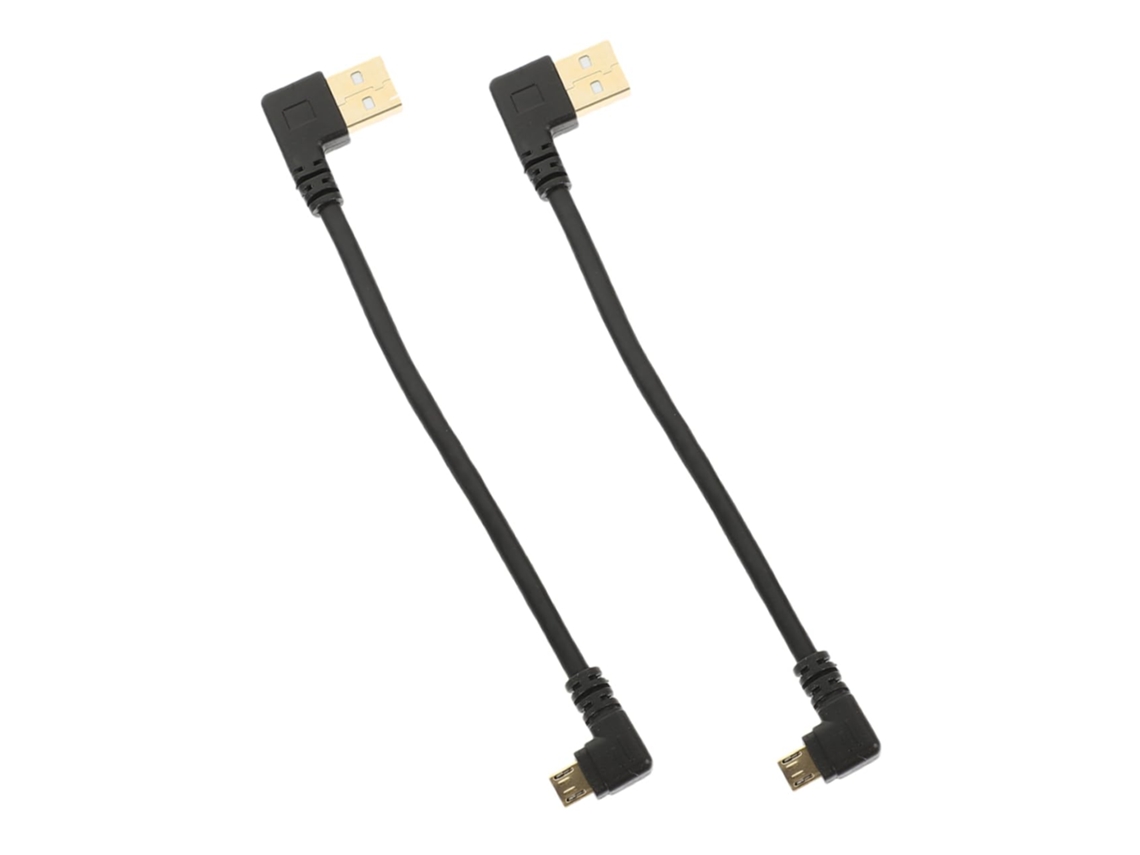 Cabo Micro Usb De 2 Peças, Cabo Portátil De Transferência Com Carregamento Rápido Em Ângulo Reto Para Vários Dispositivos. Gokoco