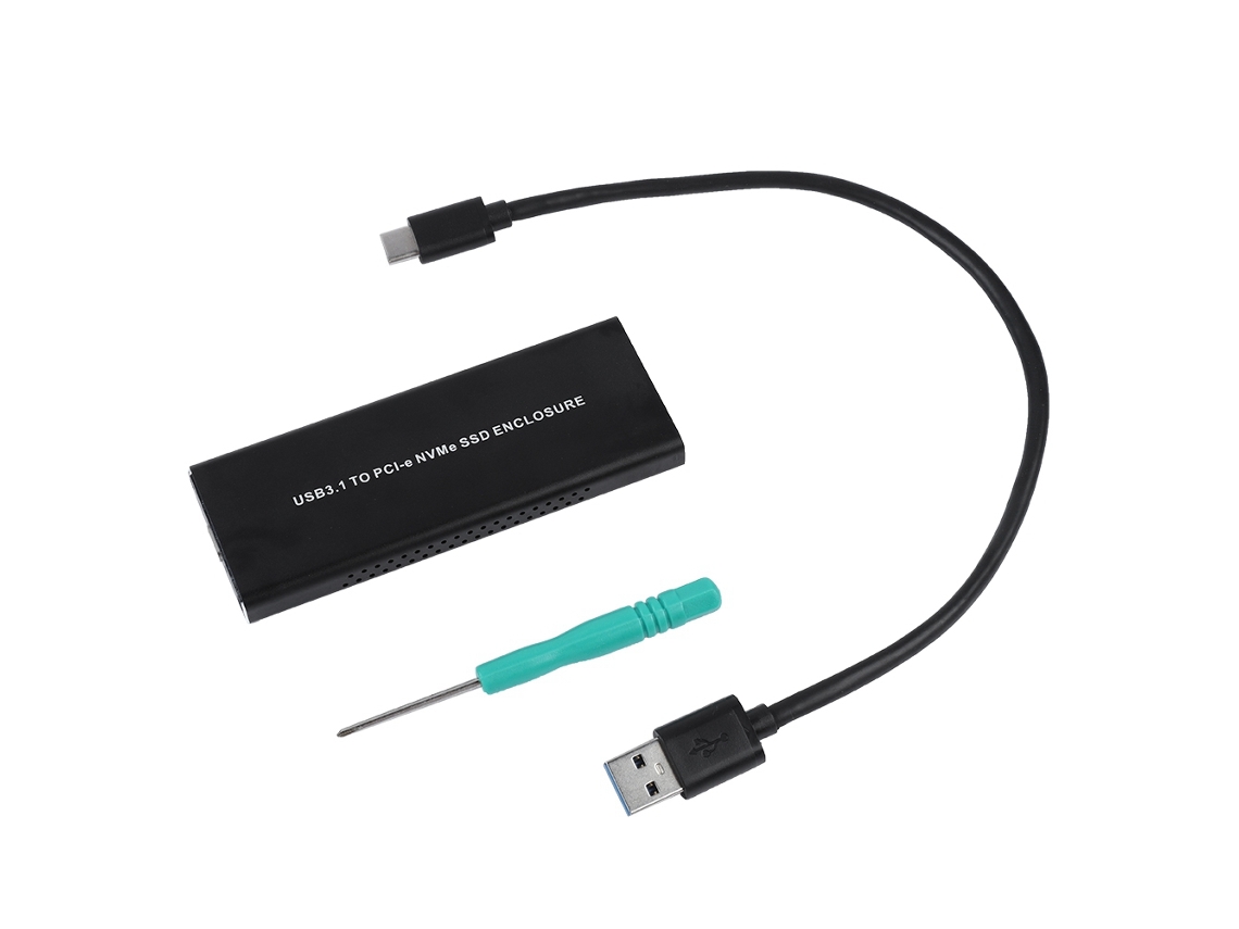 Caixa De Disco Rígido Móvel Nvme M.2 Externo Para Type C3.1 Enclosure De Hdd Preto