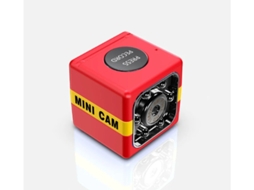 Mini câmera espiã, câmera de segurança Full HD 1080P, pequena câmera doméstica portátil com visão noturna e detecção de movimento, vermelha Bestvite