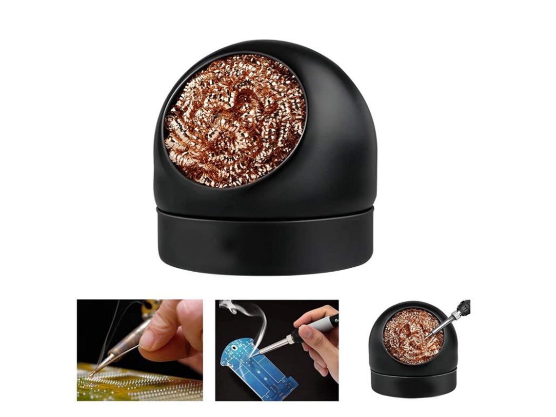 Bola De Limpeza Para Bico De Ferro De Solda, Dessoldagem Rápida, Assento De Limpeza Para Ponta De Solda Preto, 7668 Mm, 1 Peça Brilvibera