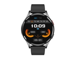 Smartwatch com chamadas Bluetooth, reprodução de música, notificações e monitoramento de ECG, preto. Bestvite