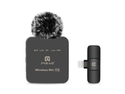 Microfone De Lapela Sem Fio Puluz Para Iphone/ Ipad, Receptor 8 Pinos Aquaforge