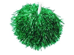 Walshlxq pompones de Porrista Con Mango Recto Props de Animación para Aeróbicos Baile Deportes Escolares Verde