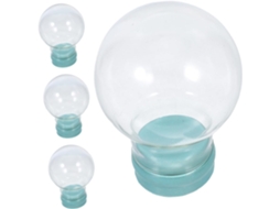 Conjunto De 4 Globos De Neve De Vidro Grosso E Transparente, Reutilizáveis, Para Decorações De Natal Diy, Acessórios Gokoco