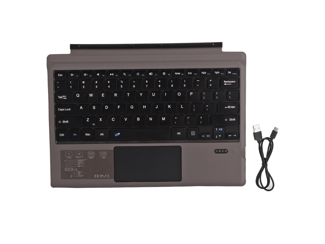 Teclado Sem Fio Bluetooth Com Touchpad, Acessório Compatível Com Microsoft-surface Pro.
