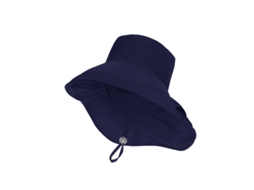Chapéu De Sol Com Capuz Para Montanhismo, 55 A 60 Cm De Circunferência Ajustável, Azul Marinho