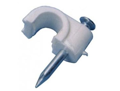Grapas cable redondo 9mm blanco caja 100