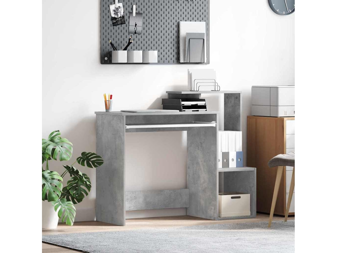 Vidaxl Mesa Cinzento 106 X 41 X 88,5 Cm Derivados De Madeira