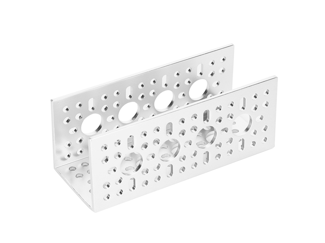 Suporte Servo Braço Robô 4,8x4,8cm Em Forma De U Com 4 Buracos Para Gobilda Tetrix Ftc Frc