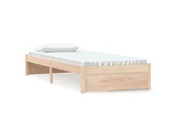 Bed Frame, Bed Frames Vidaxl Marrom Madeira (75 X 190 Cm)