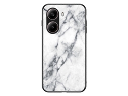 Capa Protetora Para Xiaomi Redmi Turbo 4 5g Com Padrão De Mármore, Vidro Temperado, Pc, Tpu, Mármore Branco
