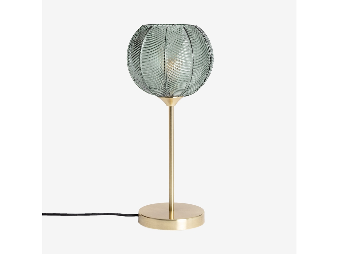 Lâmpada De Mesa Interior Metal E Vidro, 20cm, Verde Sweeek