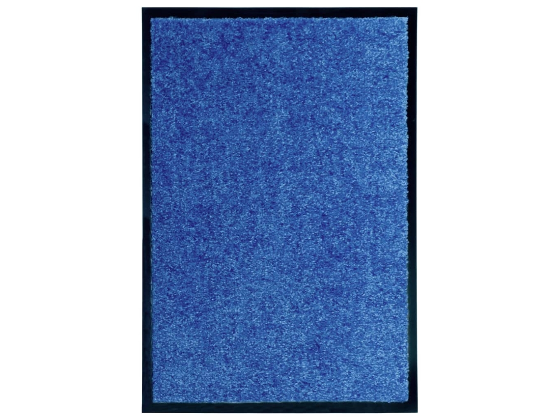 Vidaxl Tapete De Porta Lavável 40x60 Cm Azul