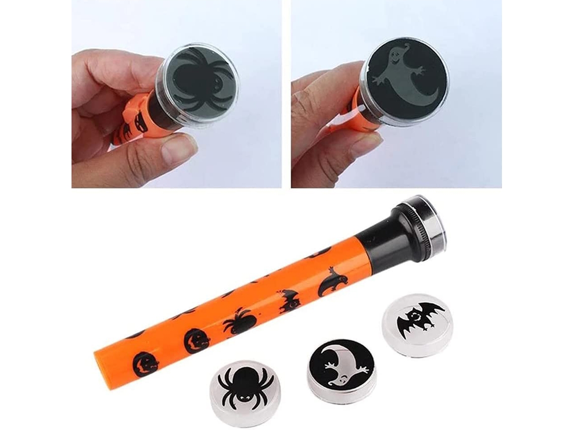 Lanterna Projetora De Halloween (projeção Com Padrão De Caveira E Fantasma, Acessório Para Brincadeiras Em Casas Assombradas E Ktv) Eoocoo