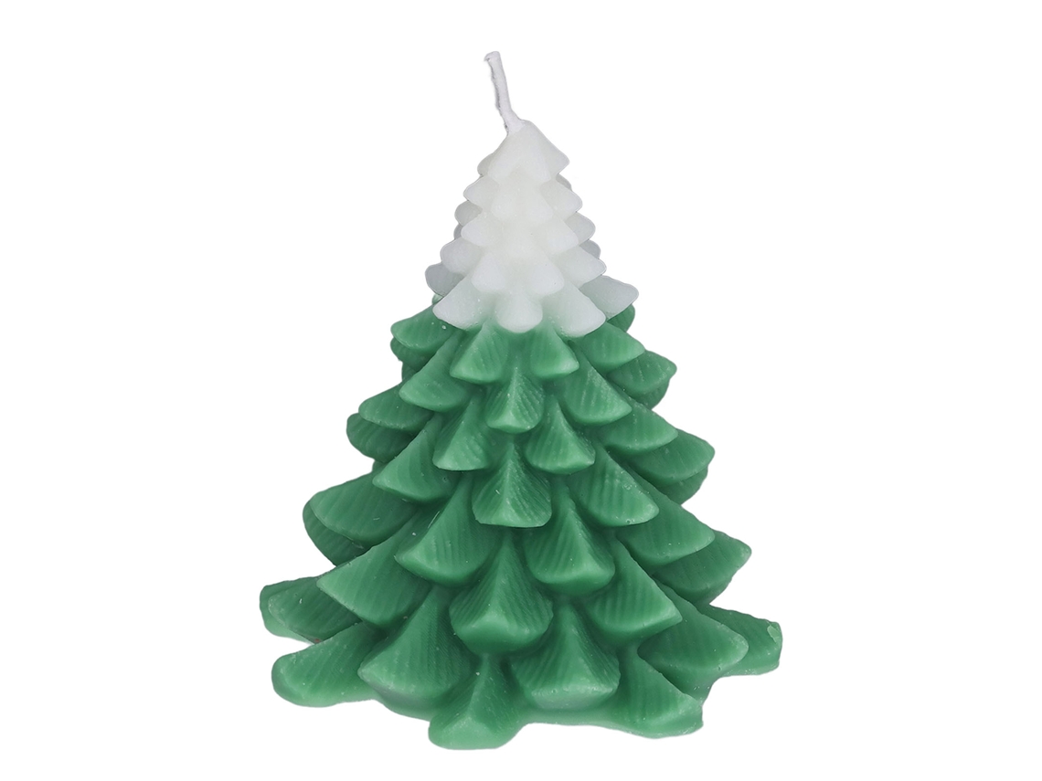 Mali velas Aromáticas em Forma de Árvore de Natal Decoração de Mesa Branco Verde